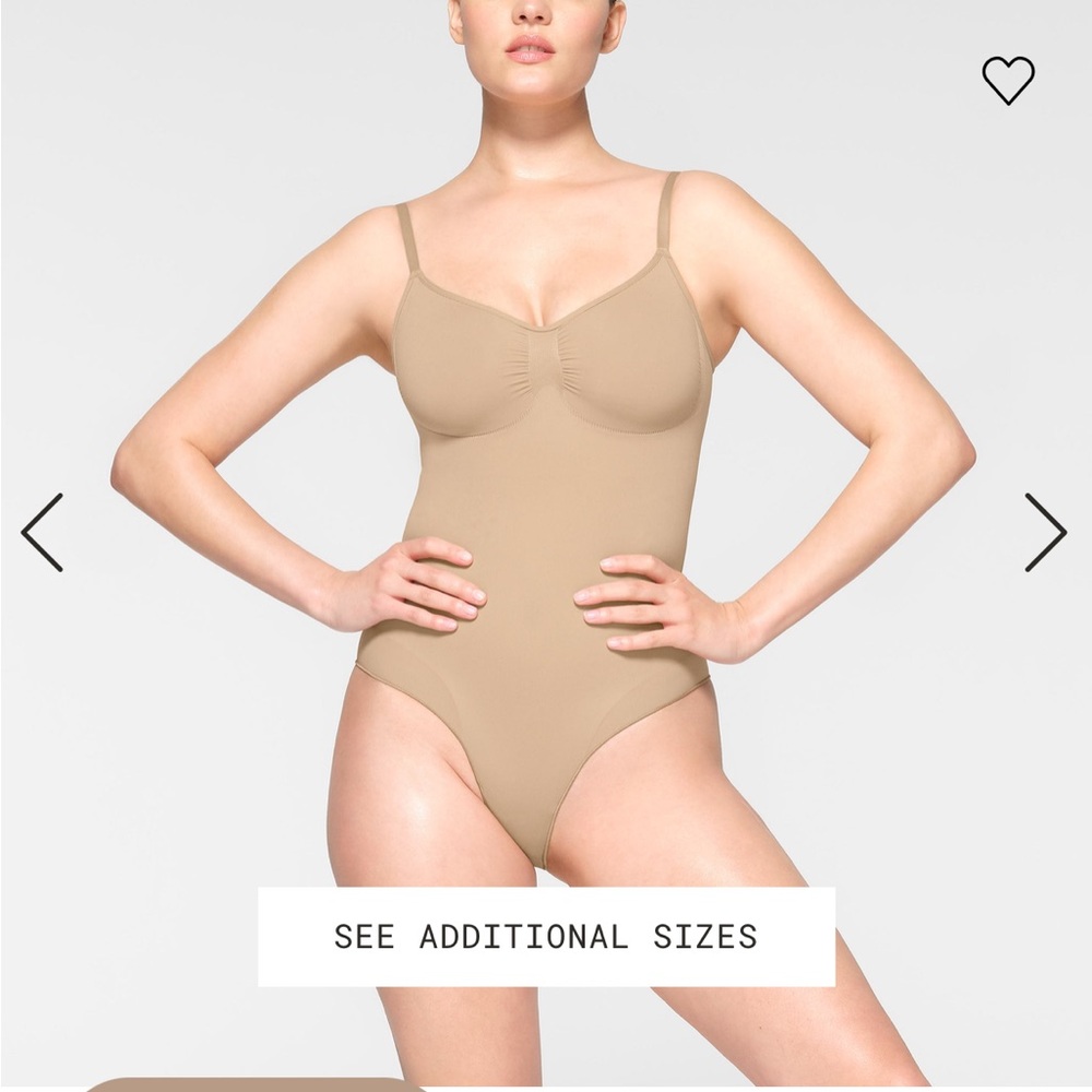 Skims 2XL brief bodysuit in Clay